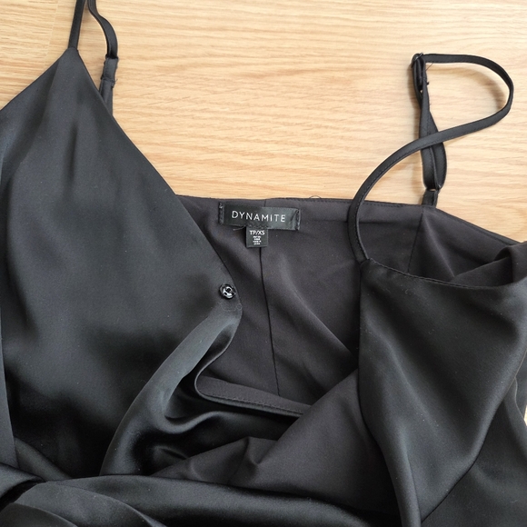 DYNAMITE Satin Effect Wrap Top - Picture 5 of 8